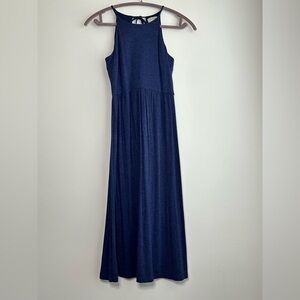 Ann Taylor LOFT Navy Sleeveless Halter Neck Dress Size XXS